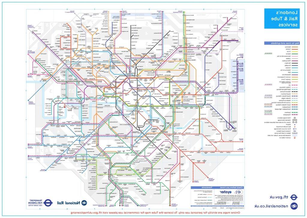 photo of london rail and tube map
